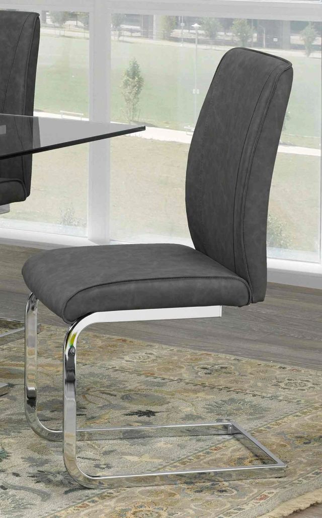 Brassex Inc. Amber 2-Piece Grey Dining Chair Set-3