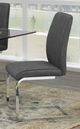 Brassex Inc. Amber 2-Piece Grey Dining Chair Set-3