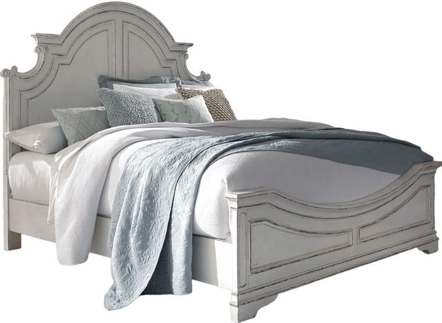 Liberty Furniture Magnolia Manor 4-Piece Antique White King Panel Bedroom Set-1