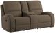 Emerald Home Adrian Walnut Brown Manual Glider Reclining Loveseat with Console-0