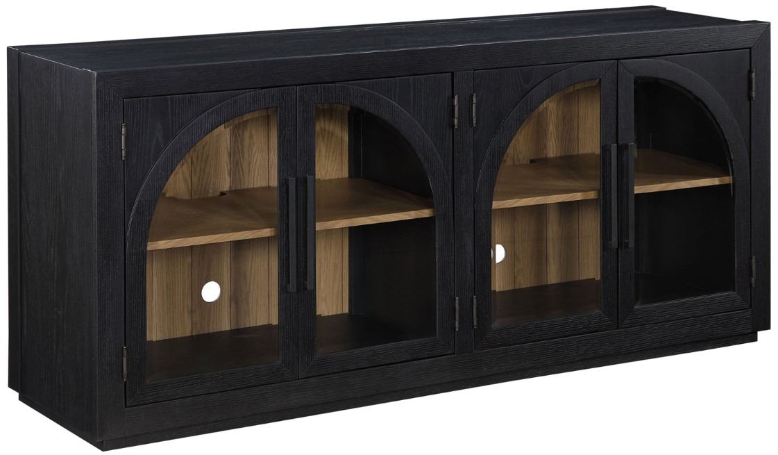 Steve Silver Co. Magnolia Ebony Cathedral Doored Server | Big