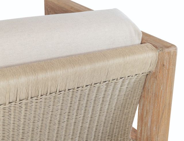 Sunset West Sedona Weathered Teak Outdoor Lounge Chair with Canvas Cushion-3