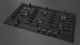 Fulgor Milano Matteo 400 Series 36" Matte Black Porcelain Gas Cooktop with Matte Brass Burners-1