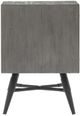 Armen Living Makena Black/Tundra Grey Nightstand-2