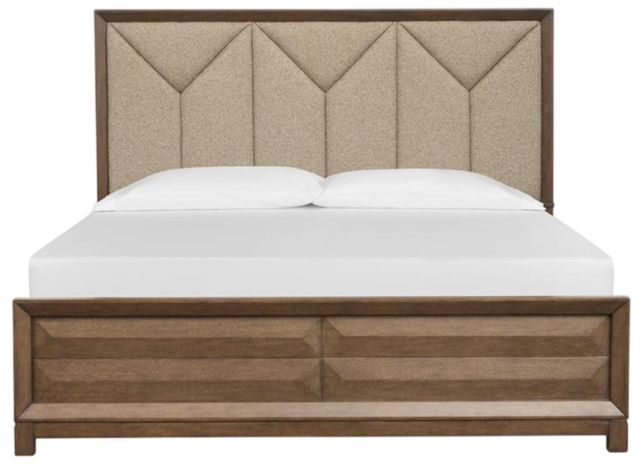 Magnussen Home® Callisto Bourbon Brown/Santa Cruz King Panel Upholstered Headboard-1