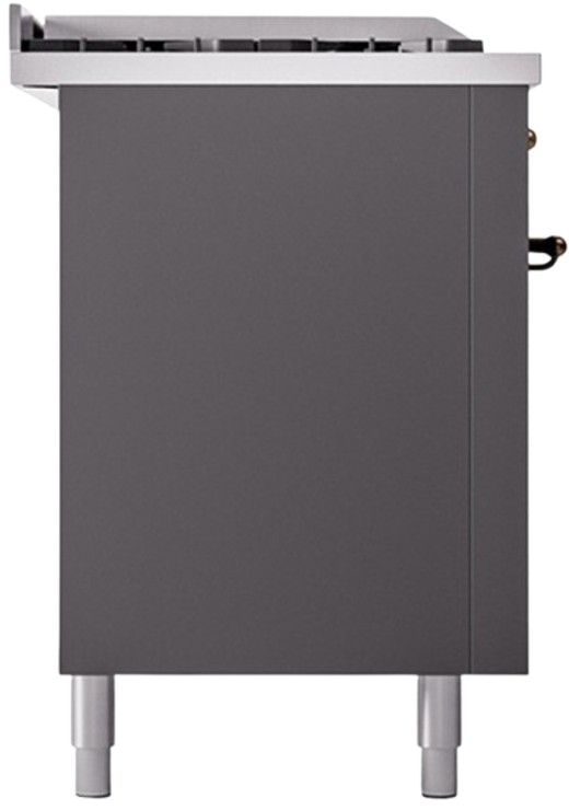 Ilve® Nostalgie II Series 60" Graphite Matte Pro Style Dual Fuel Range-2