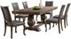 Elements International Gramercy 7-Piece Chocolate/Weathered Brown Leather Dining Set-0