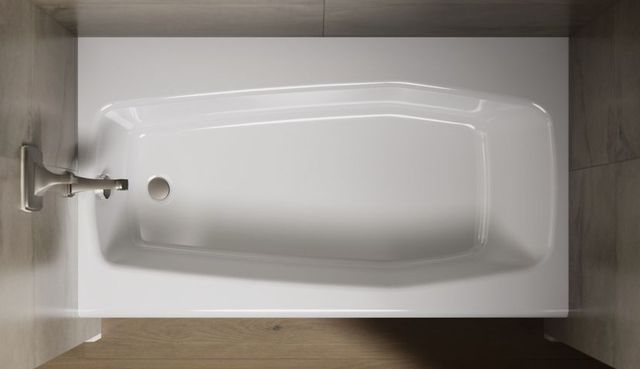  KOHLER® Villager® White 60" x 34.3" Alcove Bath - Left Drain-3
