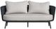 Elements International Bali Dark Gray/Olefin Gray Aluminum/Fabric Outdoor Loveseat-2