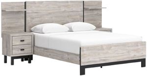 Benchcraft® Vessalli Light Gray Queen Storage Panel Bed with Extensions