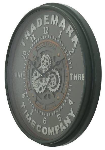 YHD Trademark Matte Black Wall Clock-2