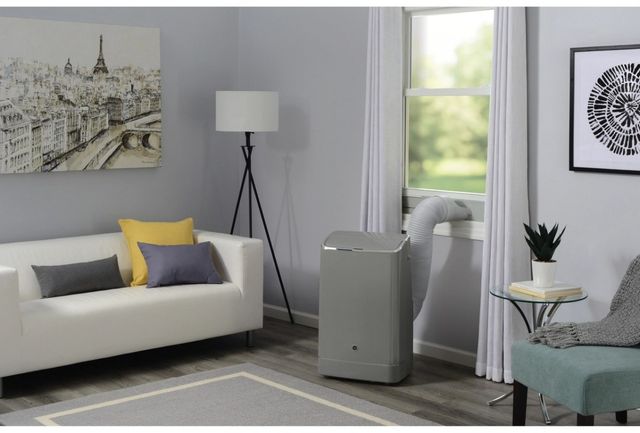 GE® 10500 BTU's Gray Smart Portable Air Conditioner-1