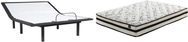 Sierra Sleep® by Ashley® Chime 2-Piece 8'' Innerspring and Adjustable Base Queen Mattress Set-0