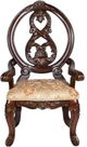 Furniture of America® Normandy 2-Piece Brown Cherry/Tan Arm Chair Set-2
