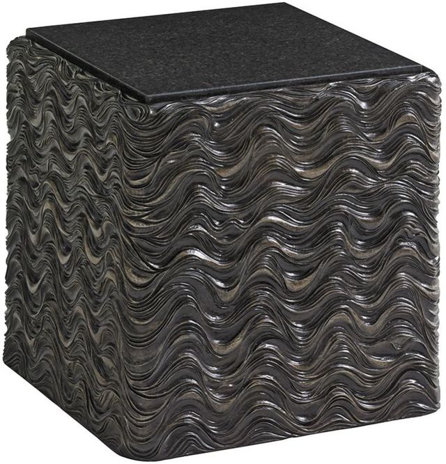 Lexington Home Shadow Play Talk of the Town Cube Black End Table-0