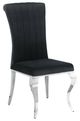 Coaster® Carone 5-Piece Black Rectangular Dining Set with Stainless Steel Base-3