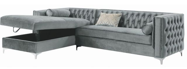 Coaster® Bellaire 2-Piece Silver Sectional Set-1