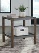 Signature Design by Ashley® Kallenny Gray End Table with Brown Base-5
