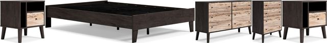 Signature Design by Ashley® Piperton 5-Piece Black Full Platform Bed Set-0