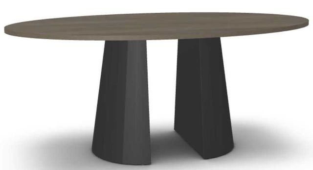 Amisco Customizable Gemma Birch Veneer 72" Oval Dining Table-0