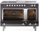 Ilve® Professional Plus II 48" Graphite Matte Pro Style Dual Fuel Range-1