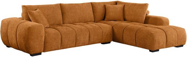 Coaster® Camacho 3-Piece Orange Sectional Sofa with Ottoman-4