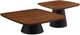 Coaster® Eason 2-Piece Walnut Occasional Table with Black Base Set-0