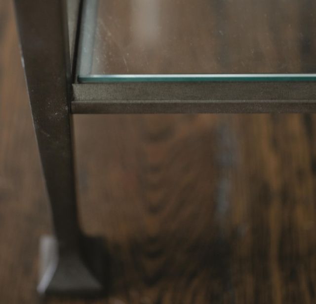 Bernhardt Santa Barbara Sandstone/Vintage Nickel Console Table-3