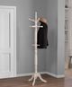 TEI Hardwood Antique White Coat Stand-1