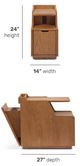 Flexsteel® Sidekick Medium Brown Smart Side Table-2