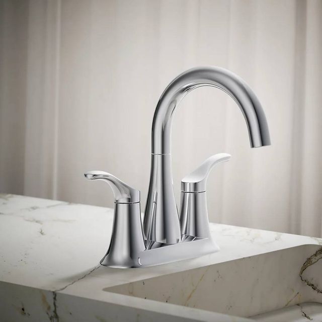 KOHLER® Simplice® Polished Chrome 0.5 GPM Centerset Bathroom Sink Faucet-3