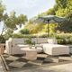TOV Furniture Hangover 4-Piece Cream Performance Fabric Outdoor Modular Sectional-1