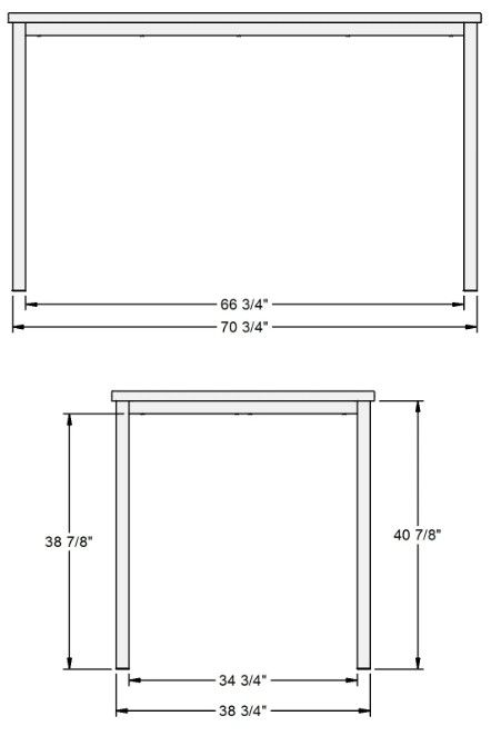 Amisco Customizable Bennington Bar Height Table-2