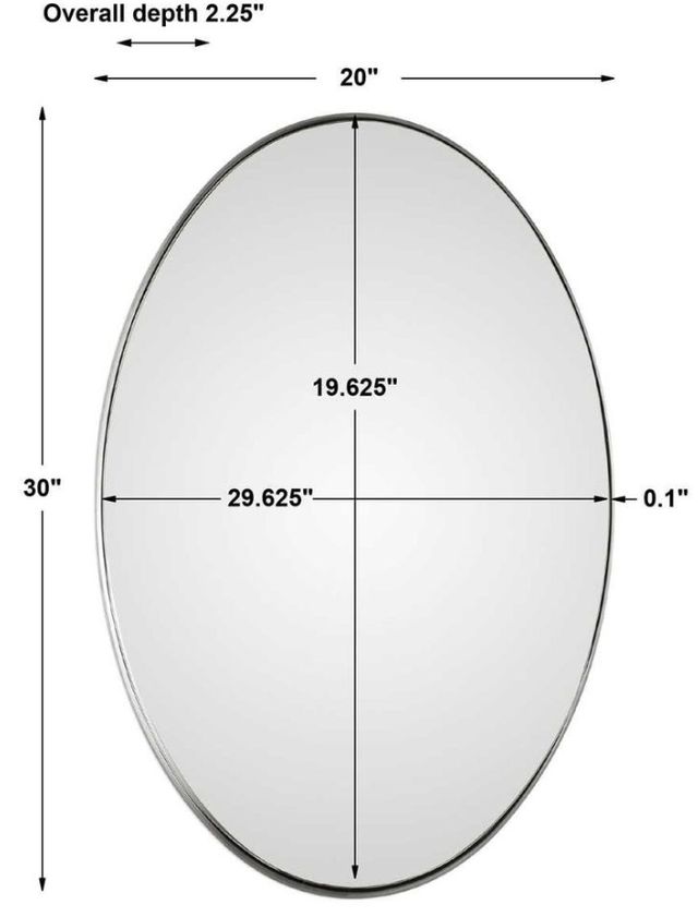 Uttermost® Pursley Brushed Nickel Oval Mirror-2