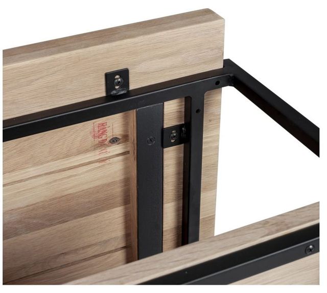 Moe's Home Collection Mila Natural Coffee Table with Black Metal Frame -3