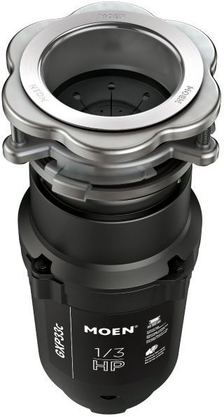Moen® GX PRO Series 0.33 HP Continuous Feed Black Garbage Disposal-3