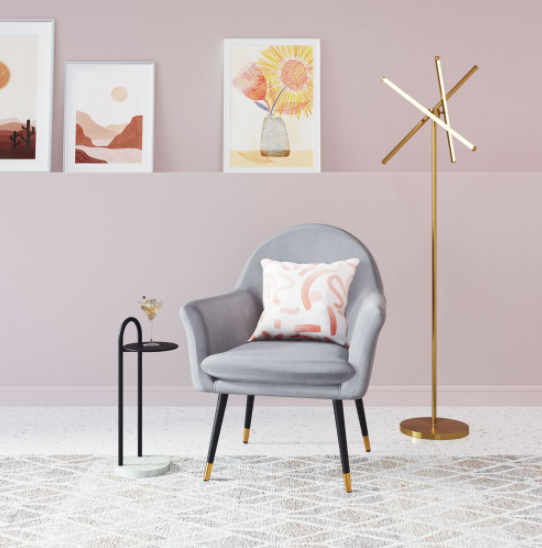 Zuo® Modern Garza Brass Floor Lamp-4