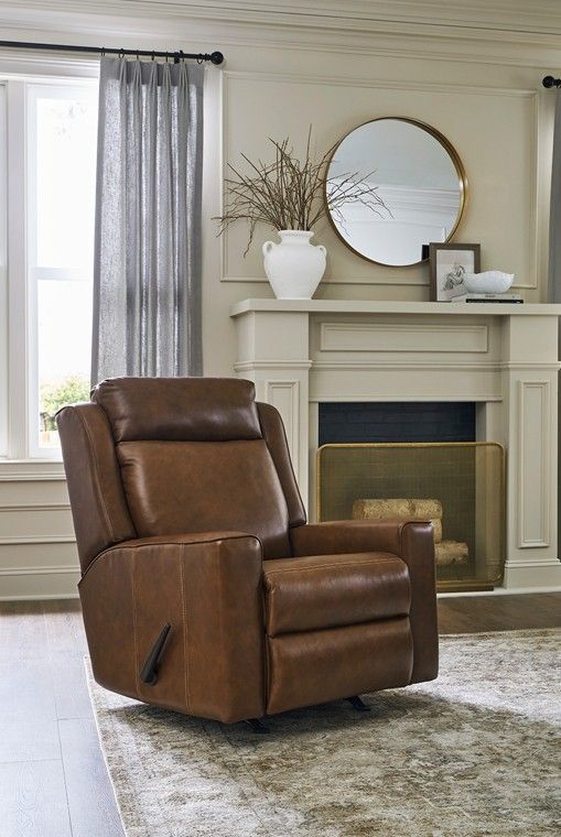 England Furniture Customizable Leather Manual Rocker Recliner-2