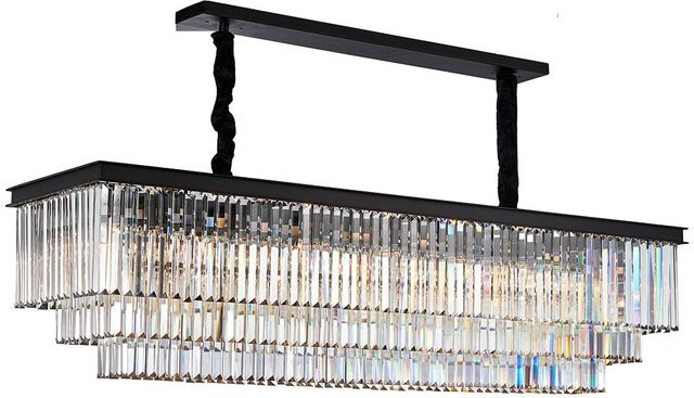 Michael Amini® Allure Black Rectangular LED Chandelier-0