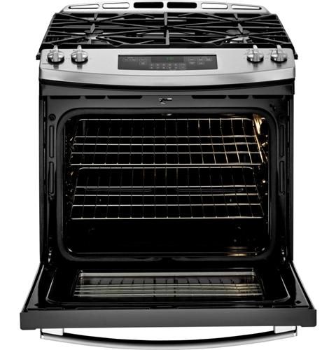 GE® 30" Slide In Gas Range-Stainless Steel-1