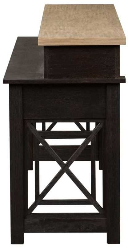 Liberty Furniture Heatherbrook Ash Console Bar Table with Charcoal Base-3