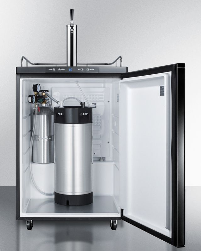 Summit® Commercial Series 5.6 Cu. Ft. Black Coffee Kegerator-2