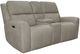 Flexsteel® Taylor Fog Gray Power Reclining Loveseat with Console and Power Headrest-0