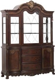 Mazin Furniture Deryn Park Cherry Buffet & Hutch-1