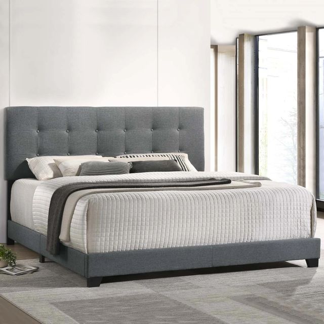 Intercon Addyson Gunmetal King Upholstered Panel Bed-1