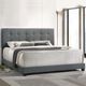 Intercon Addyson Gunmetal King Upholstered Panel Bed-1