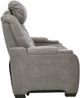 Signature Design by Ashley® The Man-Den Gray Power Reclining Sofa with Adjustable Headrest-2