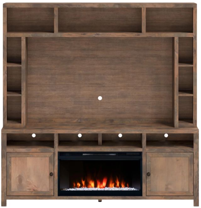 Legends Home Joshua Creek Barnwood Fireplace Entertainment Center-2