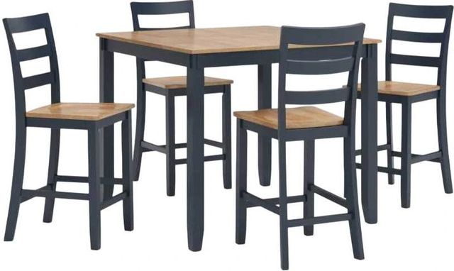 Signature Design by Ashley® Gesthaven 5-Piece Blue/Natural Counter Height Dining Table Set-0