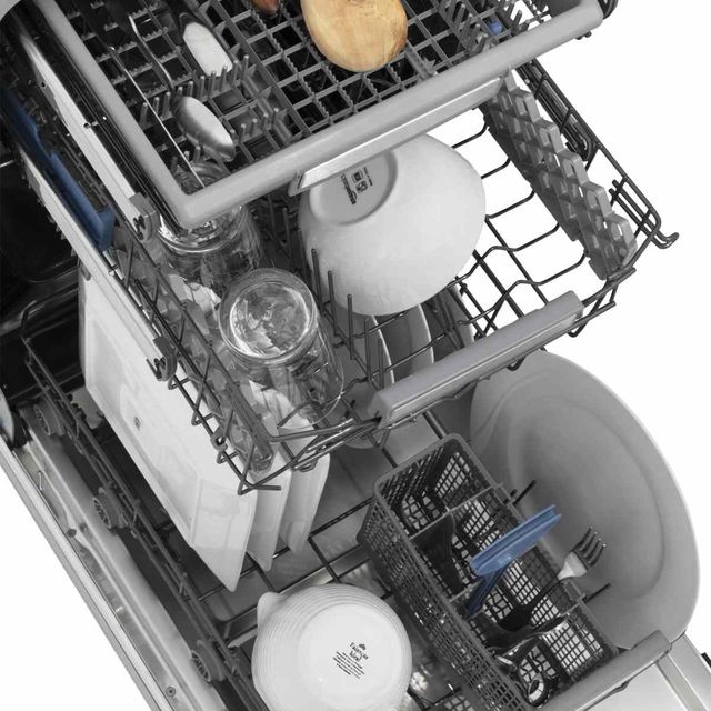 Zline Tallac Series 18" Black Stainless Steel Third Rack Top Control Built-In Dishwasher-2